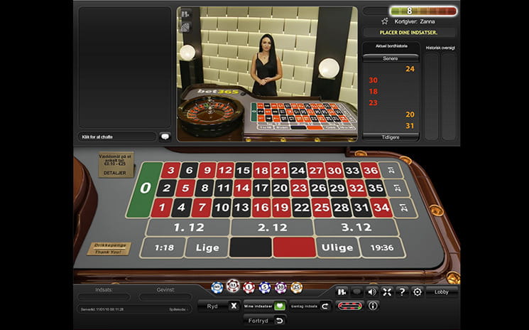 Spin guld med live roulette